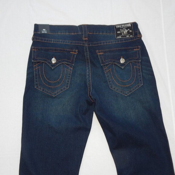 TRUE RELIGION Ricky Relaxed Straight Flap Cotton JEANS Wash LST CALL 34x34 NWT - Picture 9 of 9